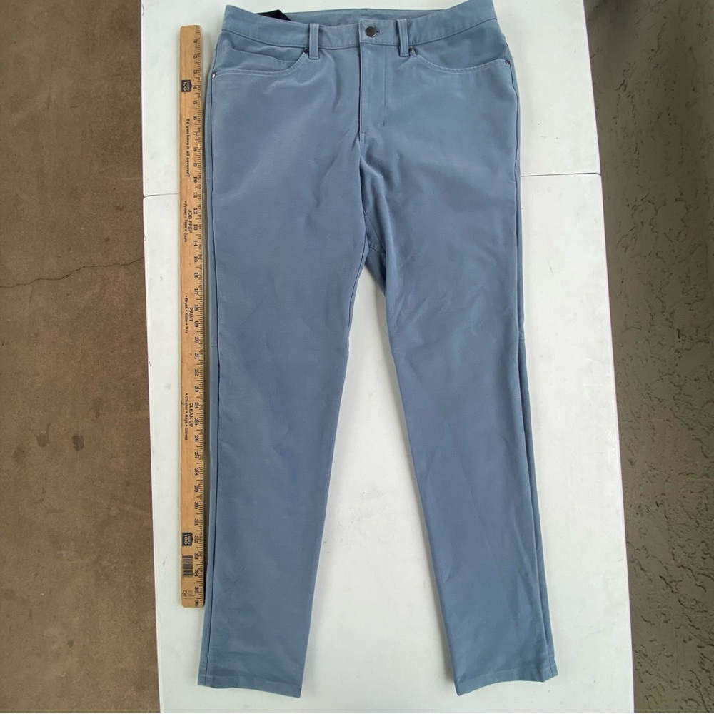 Lululemon ABC Slim-Fit Pant Mens 32 32x33 Warpstreme Iron Blue Pocket